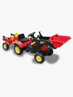 Alex's Garage Pedaltraktor med Skovl, Rød